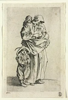 Jacques Prints: The Beggars: A Mother and Her Three Children