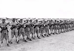 In A Row Prints: Beijing, China: August 22, 1923 Members of the army of General Wu Pei-fu