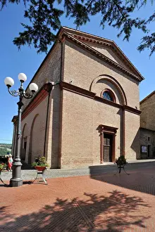 Lamppost Prints: Belforte Del Chienti. Church of Sant'eustachio. Marche. Italy