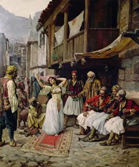 Roadway Prints: The Belly Dancer by Paul Joanowitch, (born 1859)