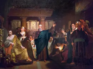 Old Testament Prints: Belshazzar's Feast; 1817 - 43; Oil on canvas Washington Allston; American; 1779 - 1843