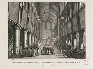 Perspective Prints: Benediction of the flags of the Paris National Guard in Notre Dame
