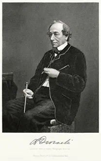 Politician Prints: Benjamin Disraeli (1804-1881), British Politician and Prime Minister of the United Kingdom 1868-68