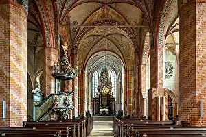 Middle Ages Prints: Bergen auf Rügen, St Mary's Church, view to the east