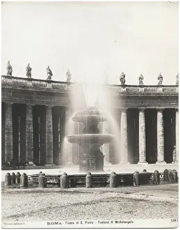 Foto Prints: Bernini (1598-1680), Petersplatz in Rome (without dat)