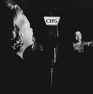 Sound Prints: Bessie Mack, right, listens from control booth as model Helen Manning auditions with The Man I Love