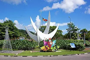 East Africa Prints: Bicentennial Monument, Victoria, Mahe, Seychelles, Africa