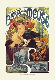 Exposition Prints: Bieres de le Meuse, Alphonse Mucha