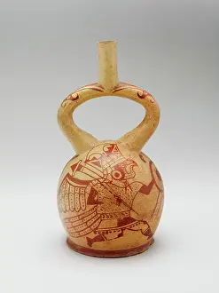 Carry Prints: Bird Warrior Bottle 4th-7th century Moche Stirrup-spout bottles were the privileged ceramic medium used by Moche