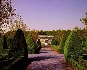 Republic Of Ireland Prints: Birr Castle Co Offaly, Greenhouses and Box Topiary, and Hedges Spring