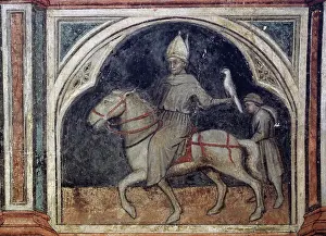 Falcon Prints: The Bishop with a Falcon Artist Unknown (Italian) Palazzo Della Ragione, Italy