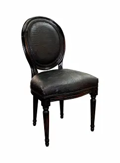 Dekoration Prints: Black chair Retro black chair isolated with clipping path included Copyright: xZoonar