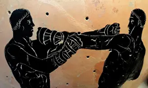 Boxing Prints: Black-figured Panathenaic amphora