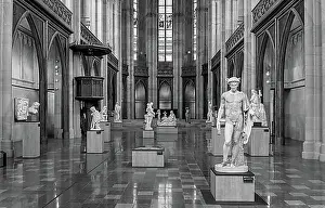 Interior Photo Prints: Black and white photograph, interior