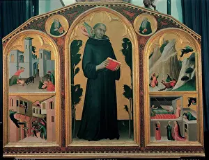 Middle Ages Prints: Blessed Agostino Novello Altarpiece