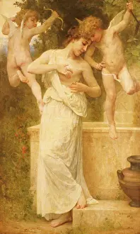 Oil On Canvas Prints: Blessures D'Amour. William Adolphe Bouguereau (1825-1905). Oil On Canvas, 1897