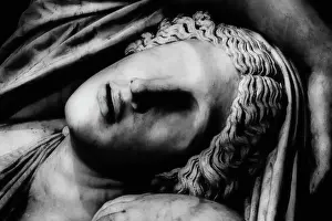 Italienisch Prints: Blind Woman Sculpture Portrait close up ancient woman blind head sculpture Copyright: xZoonar