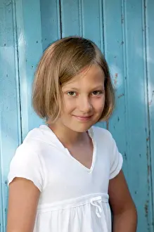 Staring Prints: Blond girl looking at camera