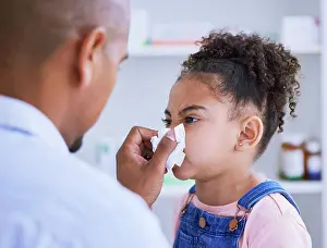 Personal Prints: Blowing nose, child and doctor with sick