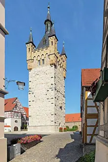 Germany Prints: Blue Tower, Bad Wimpfen, Neckar Valley