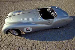 Static Prints: BMW Mille Miglia 328 1939 1930s 1940 silver street