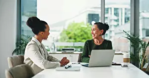 Invest Prints: Boardroom, meeting and women with laptop