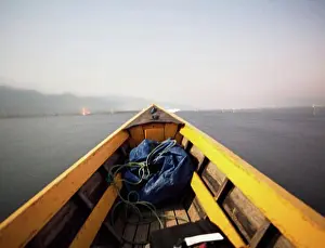 Water Vehicle Prints: Boat in the sea, Myanmar