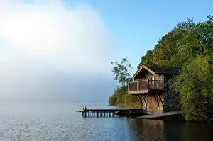 Balcony Prints: Boathouse, Ullswater, Lake District National Park