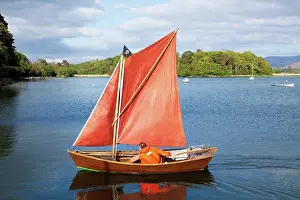 County Kerry Prints: Boating Near Templenoe Pier; Kenmare, County Kerry, Ireland