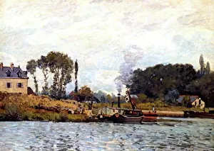 Water Vehicle Prints: Boats on the Canal, 1873, Alfred Sisley, (1839-1899/French), Musee d'Orsay, Paris