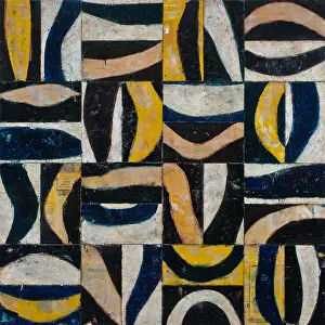 Contemporary Prints: Bold forms and shapes are built up with layers of encaustic paint