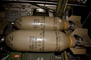 Aerospace Industry Prints: Bombs in a plane, Fort Worth Alliance Airport, Fort Worth, Tarrant County, Texas, USA