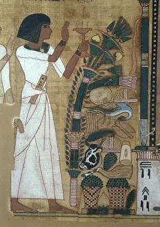 1158 Prints: Book of the Dead, Detail - Fumigation by Isis c