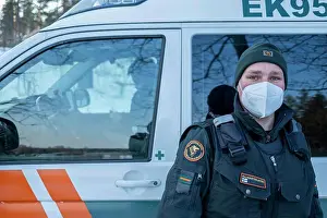 Finland Prints: Border patrol guards at the small village of Nuijamaa