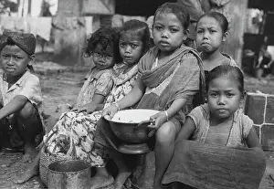 Group Of People Prints: Borneo Islanders (Incl. Dyaks) - Types Of People. August 27, 1945