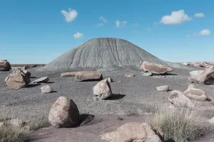 Wilderness Area Prints: Boulders and earth pile, Petrified Forest National Park