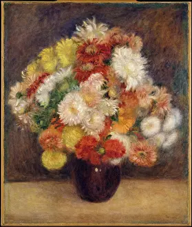Experiment Prints: Bouquet of Chrysanthemums 1881 Auguste Renoir French Renoir felt that he had greater freedom to experiment in still