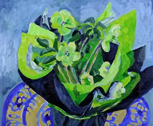 Still Life Prints: Bouquet by Josephine Trotter (b.1940/British) oil on canvas