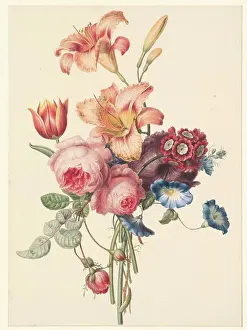 A Bouquet. The taste for overcrowded flower and fruit still lifes became outmoded at the end of the 18th century