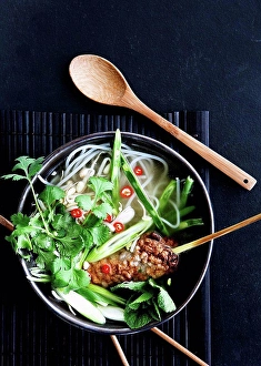 Tableware Prints: Bowl of Vietnamese noodle soup