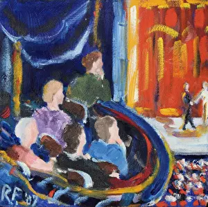 Paintings And Illustration Prints: Box at the Theatre 2007 Richard H. Fox (b.1960 American) Oil on canvas