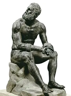 Free Standing Prints: Boxer seatted. 1st c. Hellenistic art