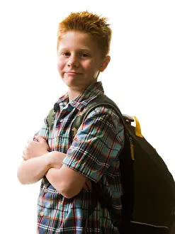 Model Release Prints: Boy with backpack