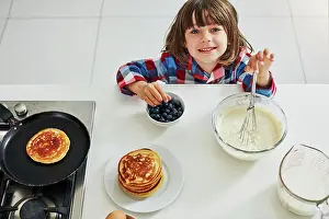Culinary Prints: Boy, bake and top in kitchen portrait