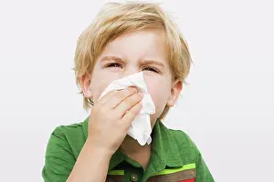 Allergy Prints: Boy blowing nose