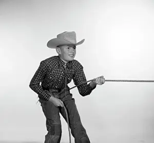 Rope Prints: Boy in cowboy costume