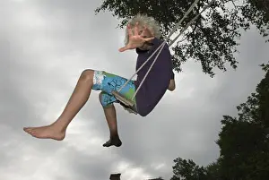 Recreation Prints: A boy on a swing, Sweden