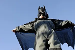 Cape Prints: Boy wearing a Batman costume, Copenhagen, Denmark