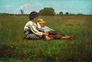Land Scape Prints: Boys in a Pasture; 1874 Oil on canvas Winslow Homer American; 1836-1910