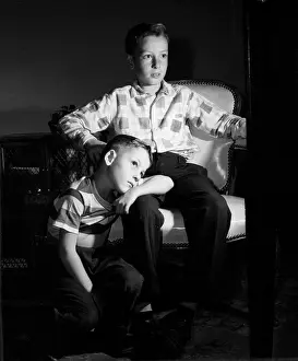 4 5 Years Prints: Two boys watching TV